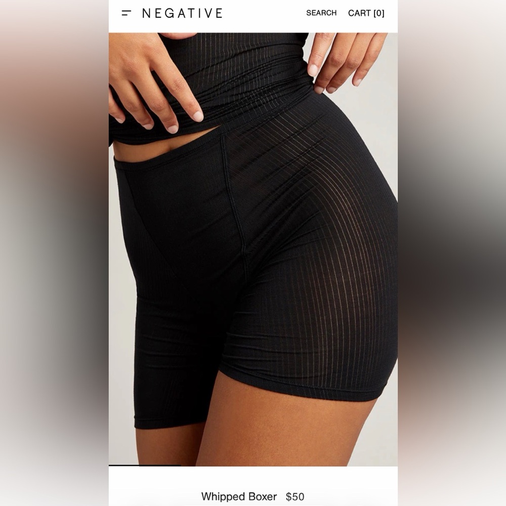 Negative underwear whipped boxer in black